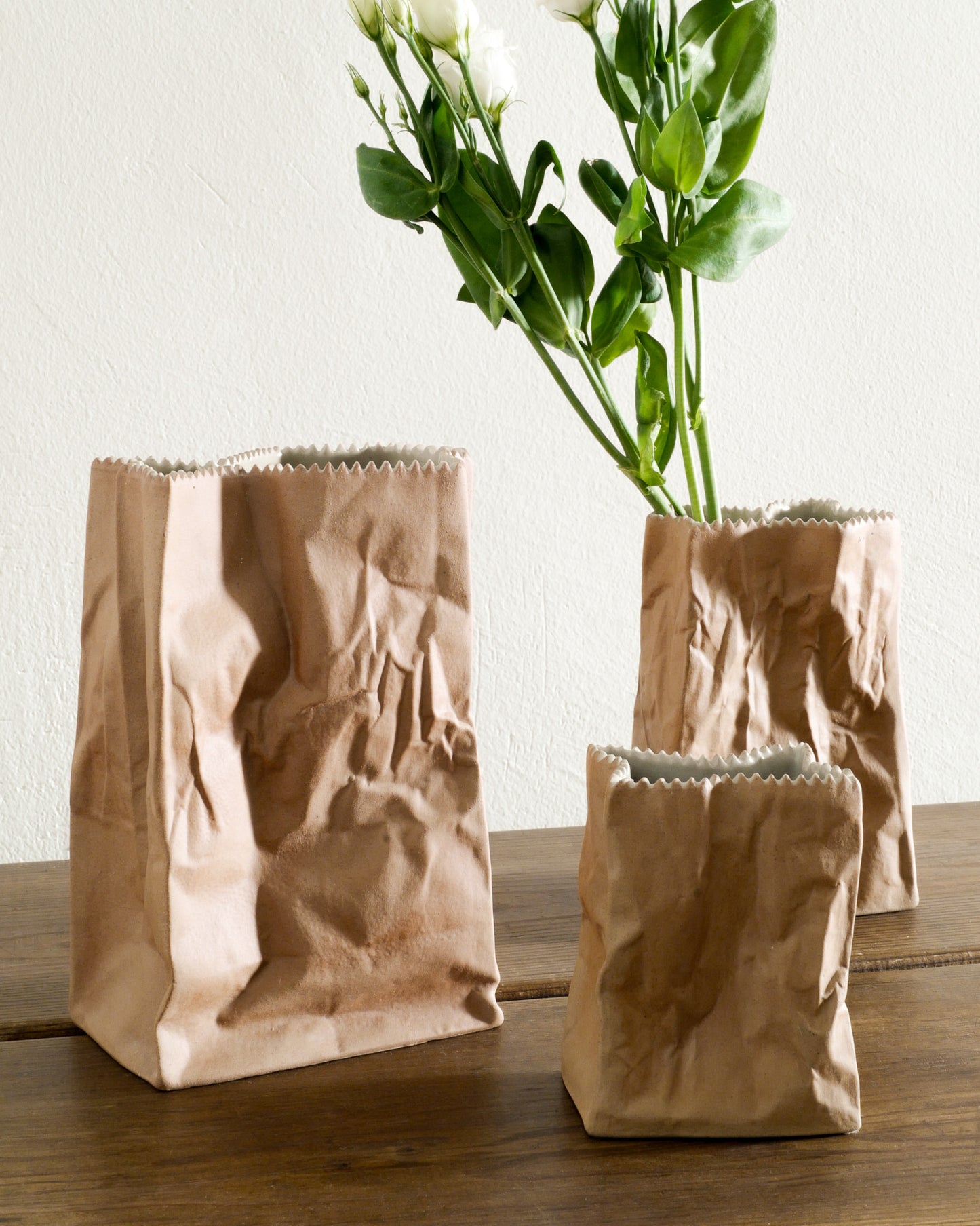 TAPIO WIRKKALA "PAPER BAG" VASES, 1970s