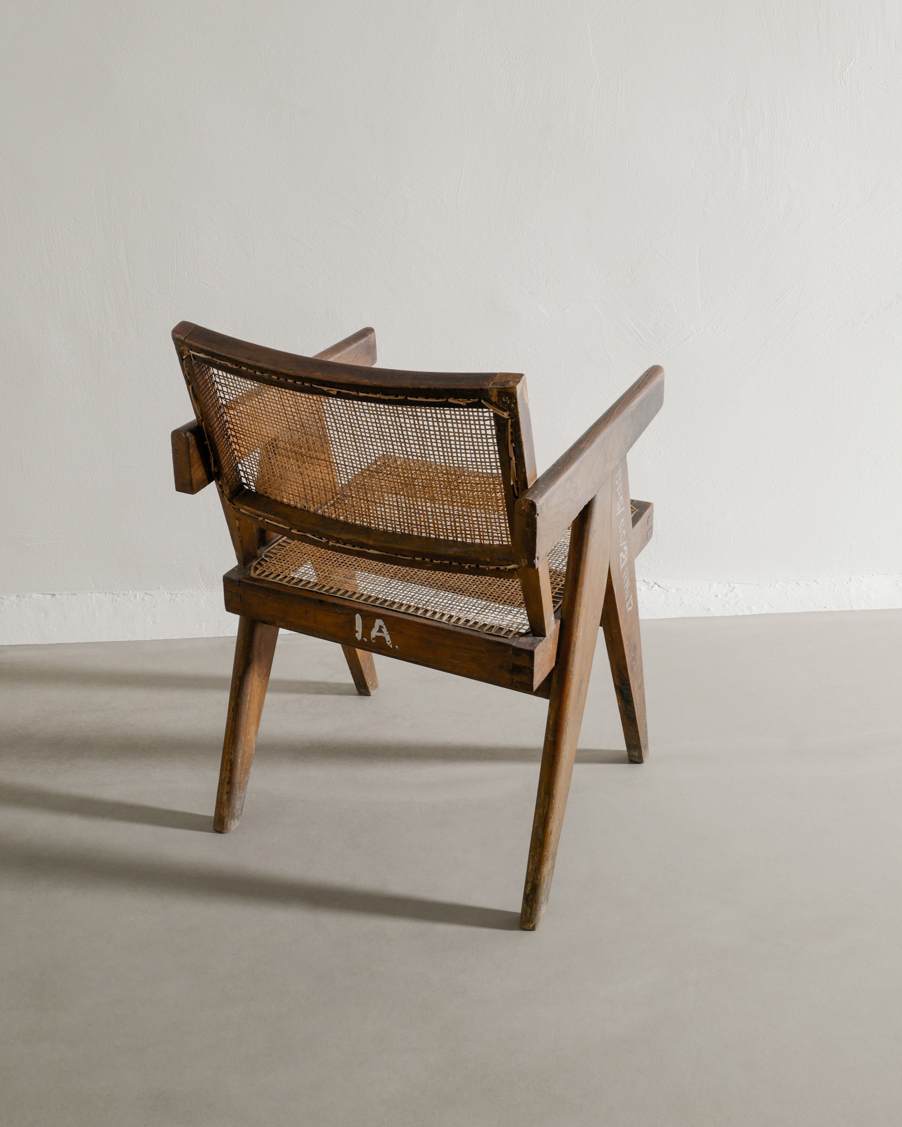 PAIR OF PIERRE JEANNERET OFFICE CHAIRS, 1950s