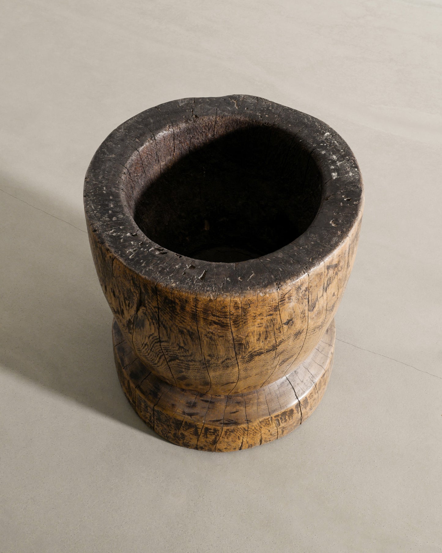 WOODEN AFRICAN MORTAR