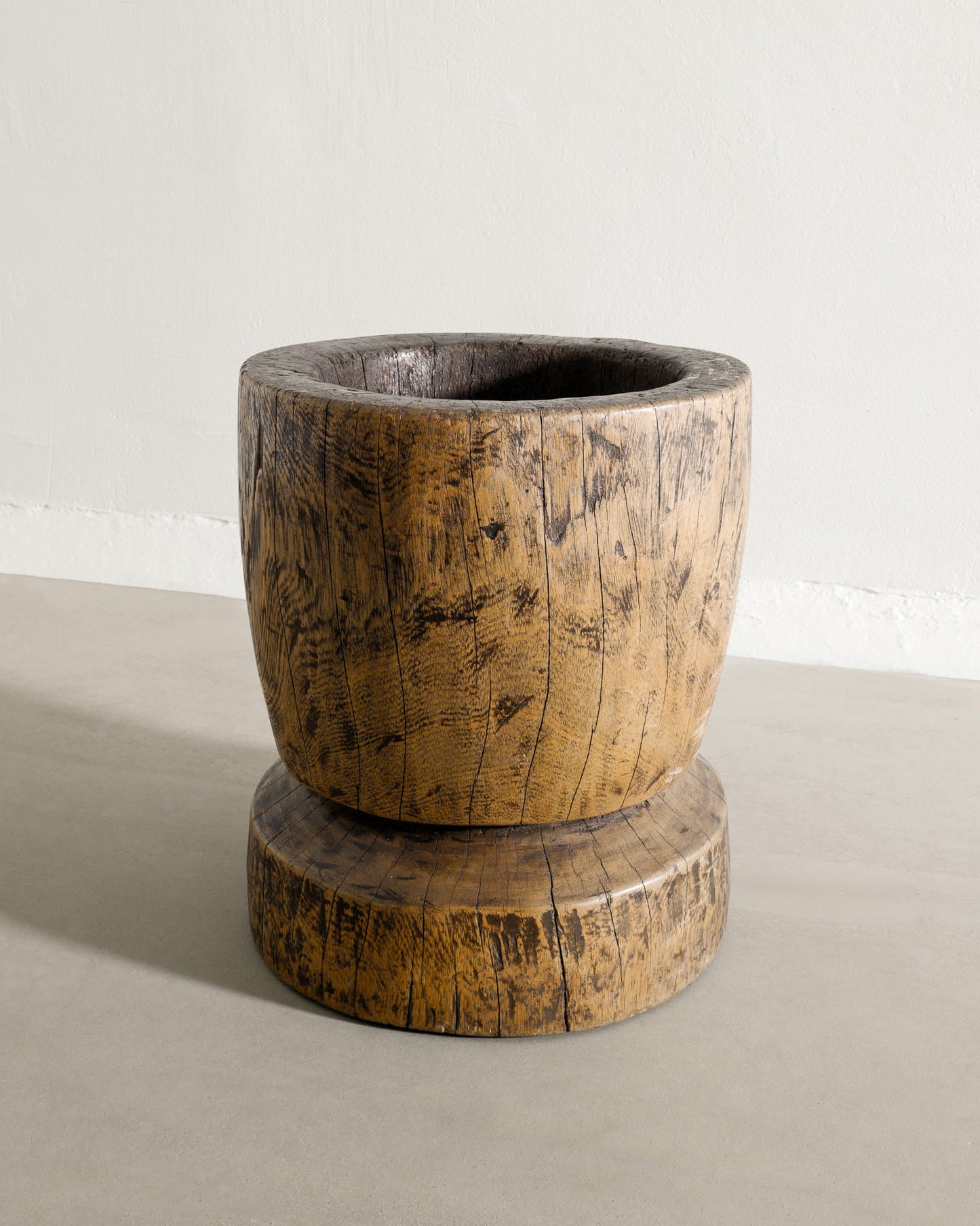 WOODEN AFRICAN MORTAR