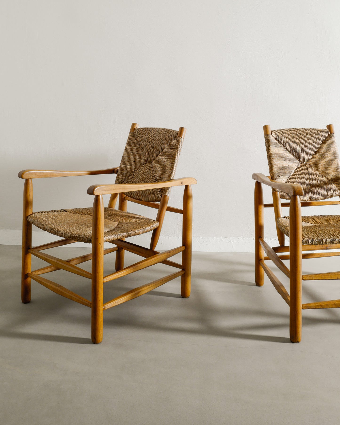 CHARLOTTE PERRIAND "N21" ARMCHAIRS, 1940s
