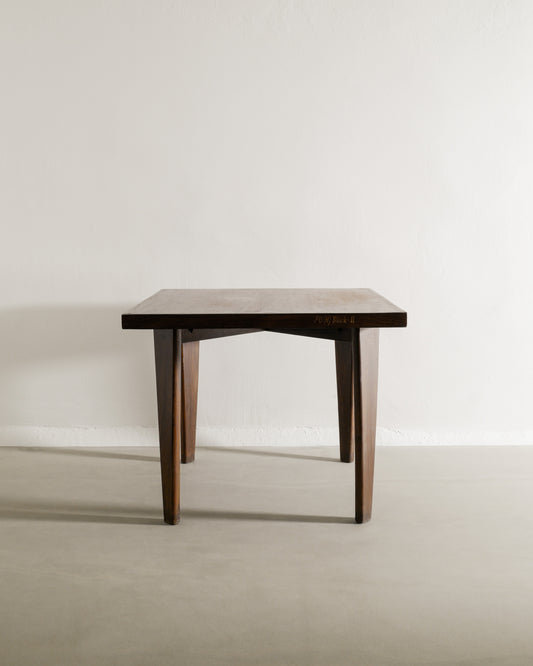 PIERRE JEANNERET SQUARED TABLE, 1950s