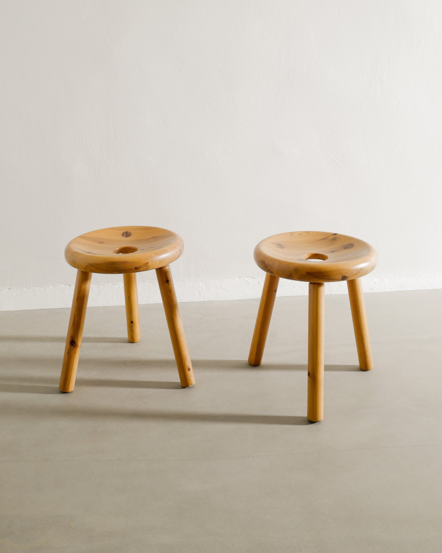 BERTEL GARDBERG "SAUNA PINE STOOLS", 1960s