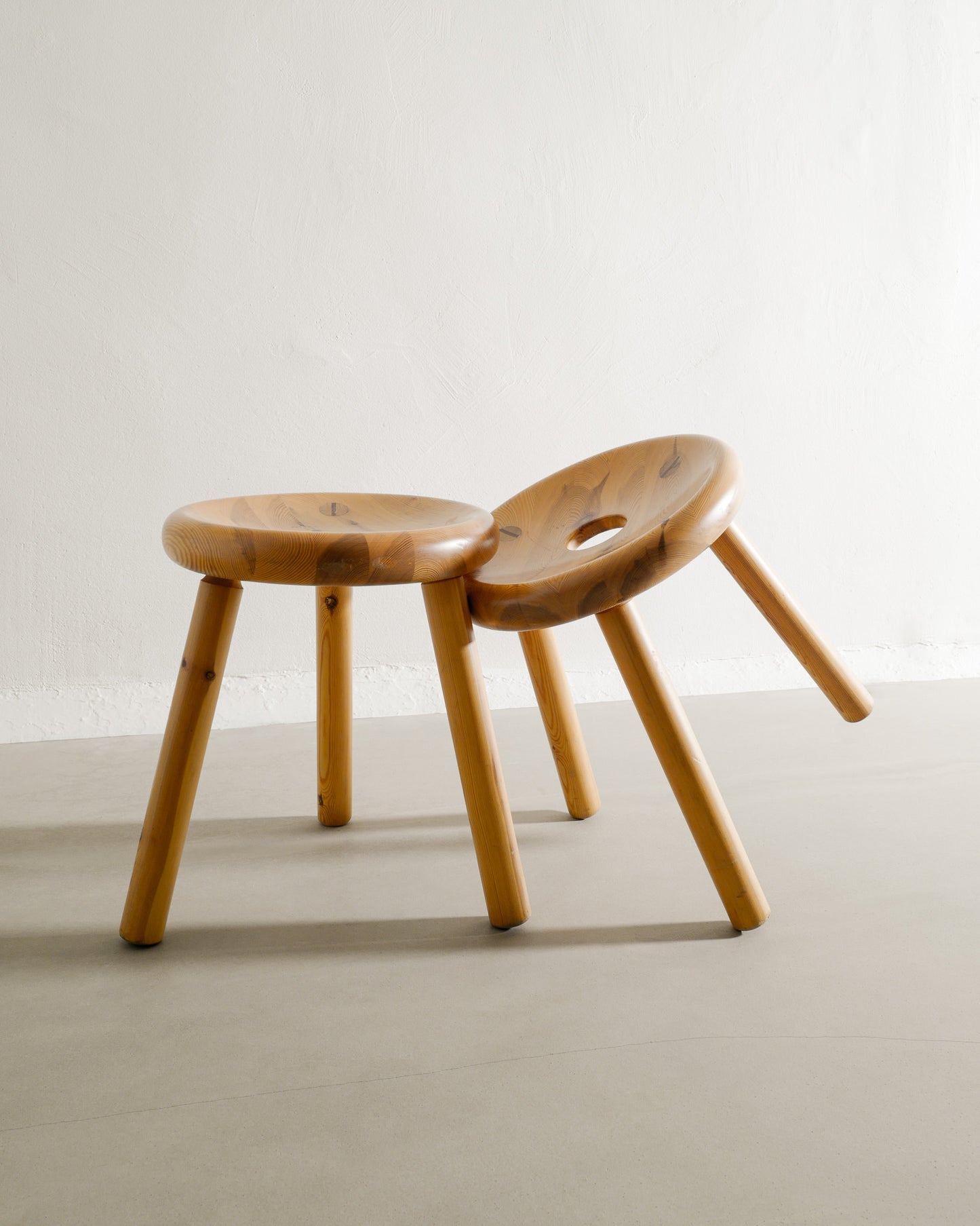 BERTEL GARDBERG "SAUNA PINE STOOLS", 1960s