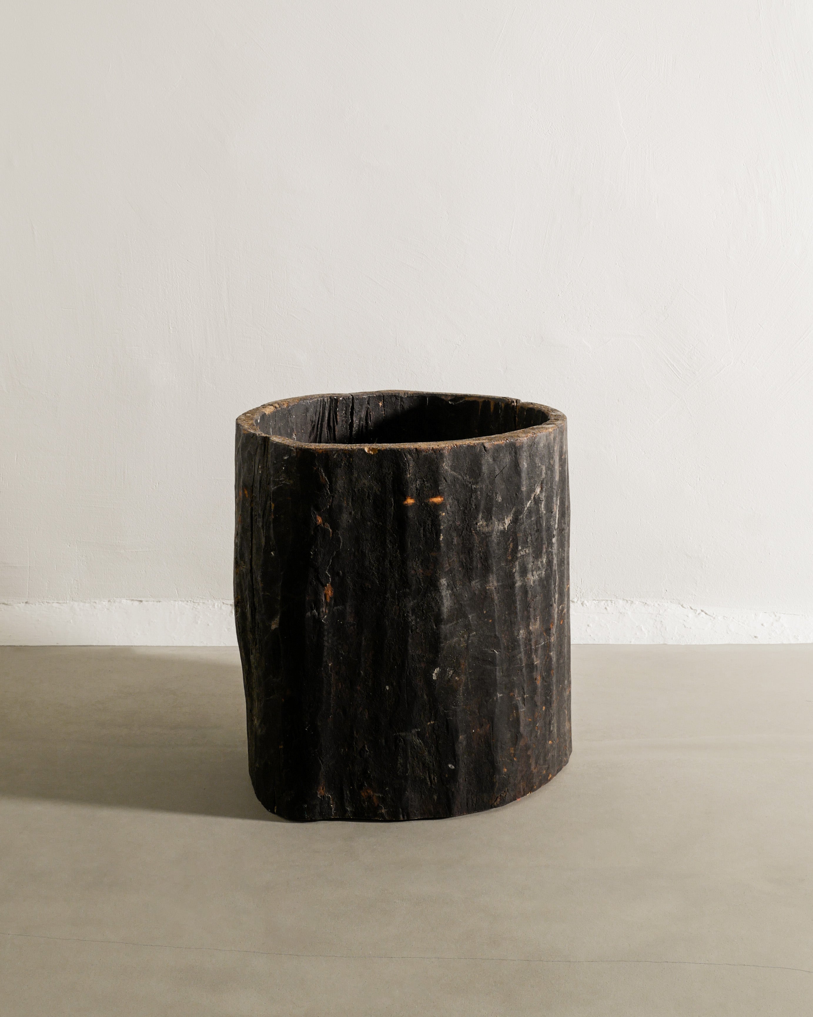 FRENCH HOLLOWED OUT WOODEN PLANTER