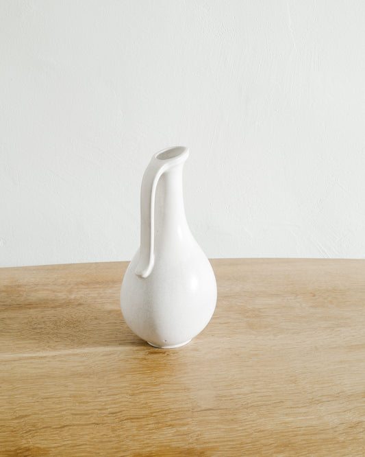 GUNNAR NYLUND WHITE CERAMIC PITCHER, 1950s