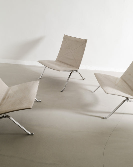 POUL KJAERHOLM PK22 CHAIRS IN CANVAS, 1990s